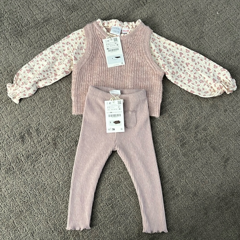 NWT ZARA KIDS sweater and leggings